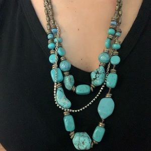Teal stone necklace